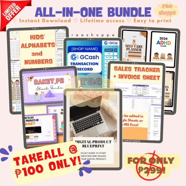 TAKEALL @ 100 ? ALL IN ONE DIGITAL PRODUCTS BUNDLE (unli-resell)