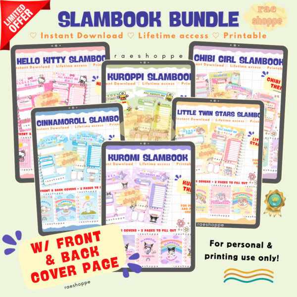 PREMIUM SLAMBOOK TAKEALL BUNDLE w/ FREEBIES @ ?399 (for personal and printing business)