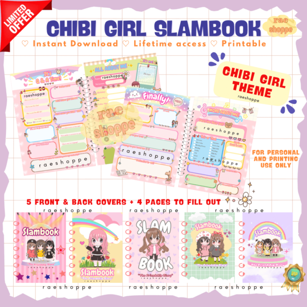 CHIBI GIRL SLAMBOOK @ ?199 ? for personal and printing use only!